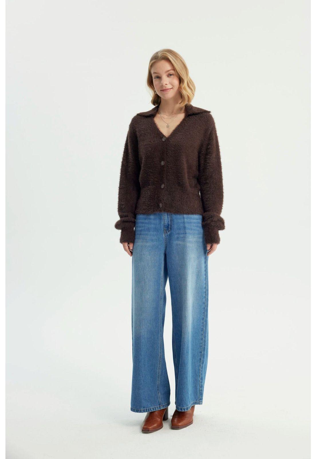 Sweater Mujer Oversize Chocolate-3