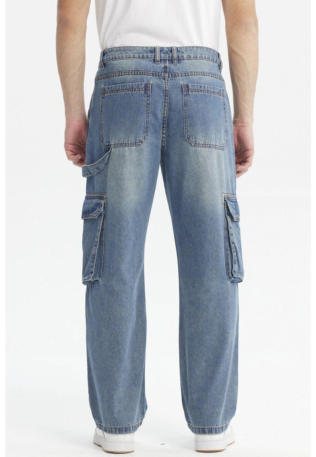 Jeans Hombre Straight Azul Claro-2