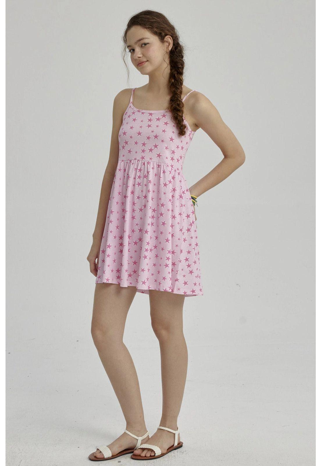 Vestido Niña Básico Teen Rosado - ll-0