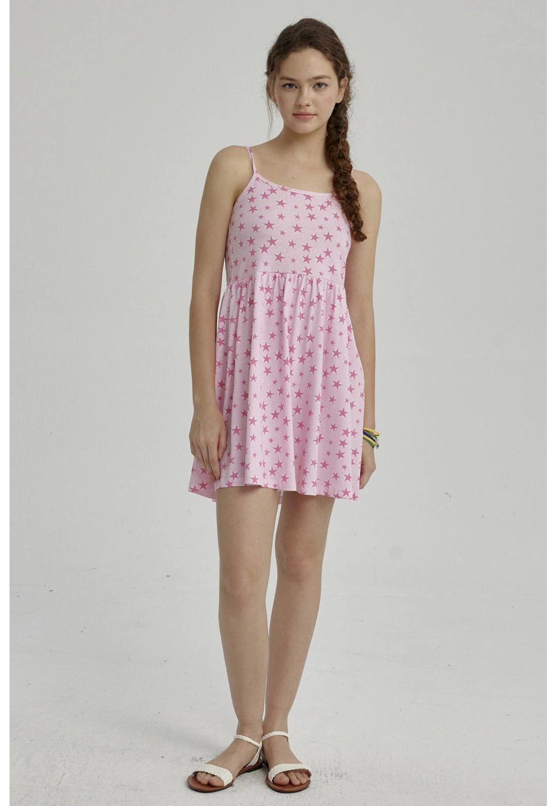 Vestido Niña Básico Teen Rosado - ll-1