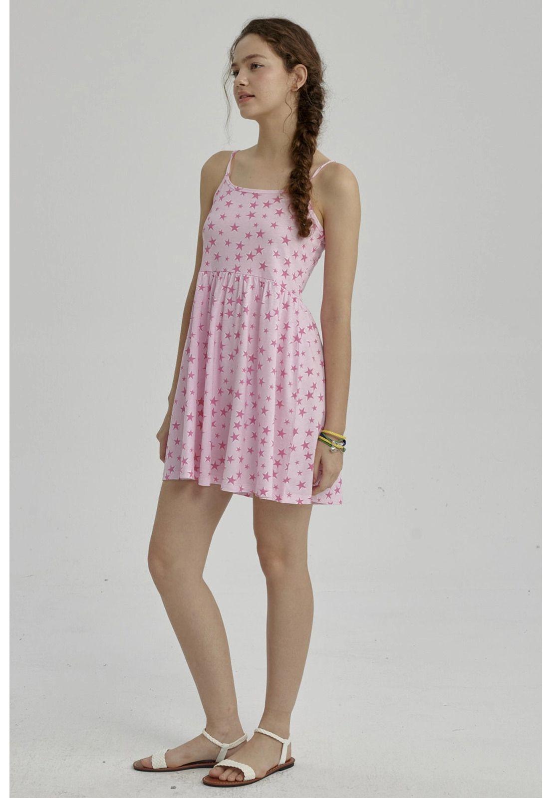 Vestido Niña Básico Teen Rosado - ll-3