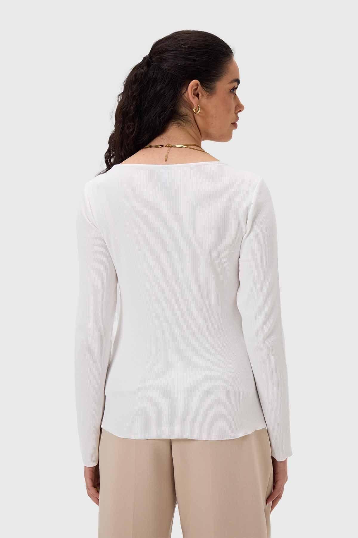 Polera Mujer Rib Crudo-2