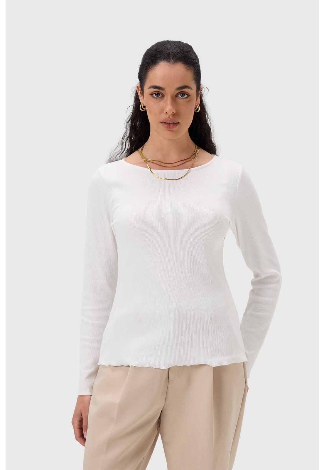 Polera Mujer Rib Crudo - lll-0