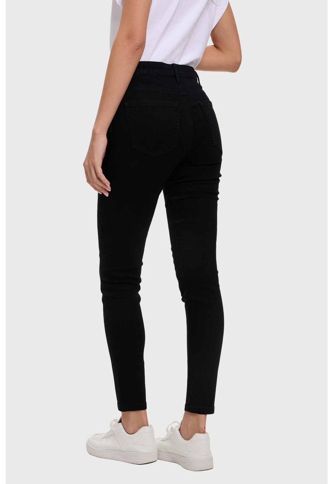 Jeans Mujer Skinny Ojetillo Negro-2