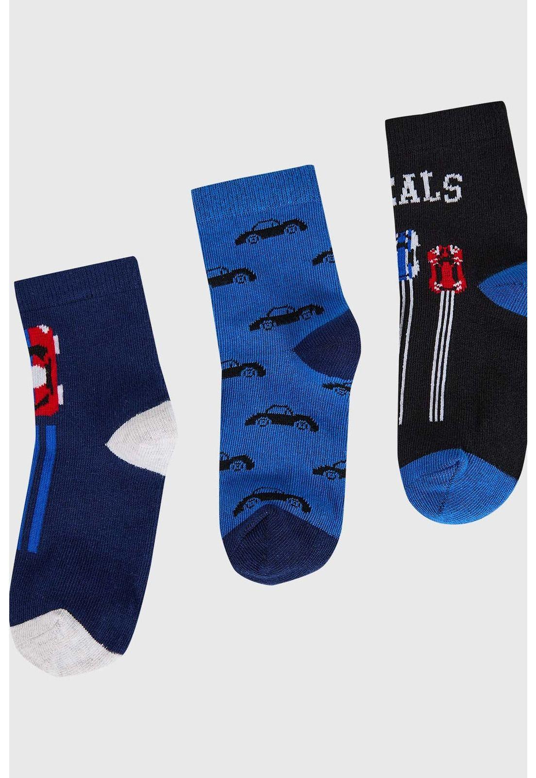 Calcetín De Vestir Niña Tripack Azul-1