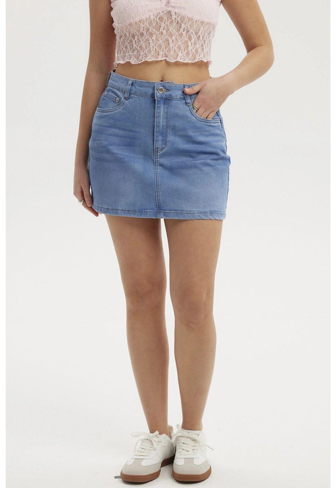 Falda Mujer Clásica Azul-0