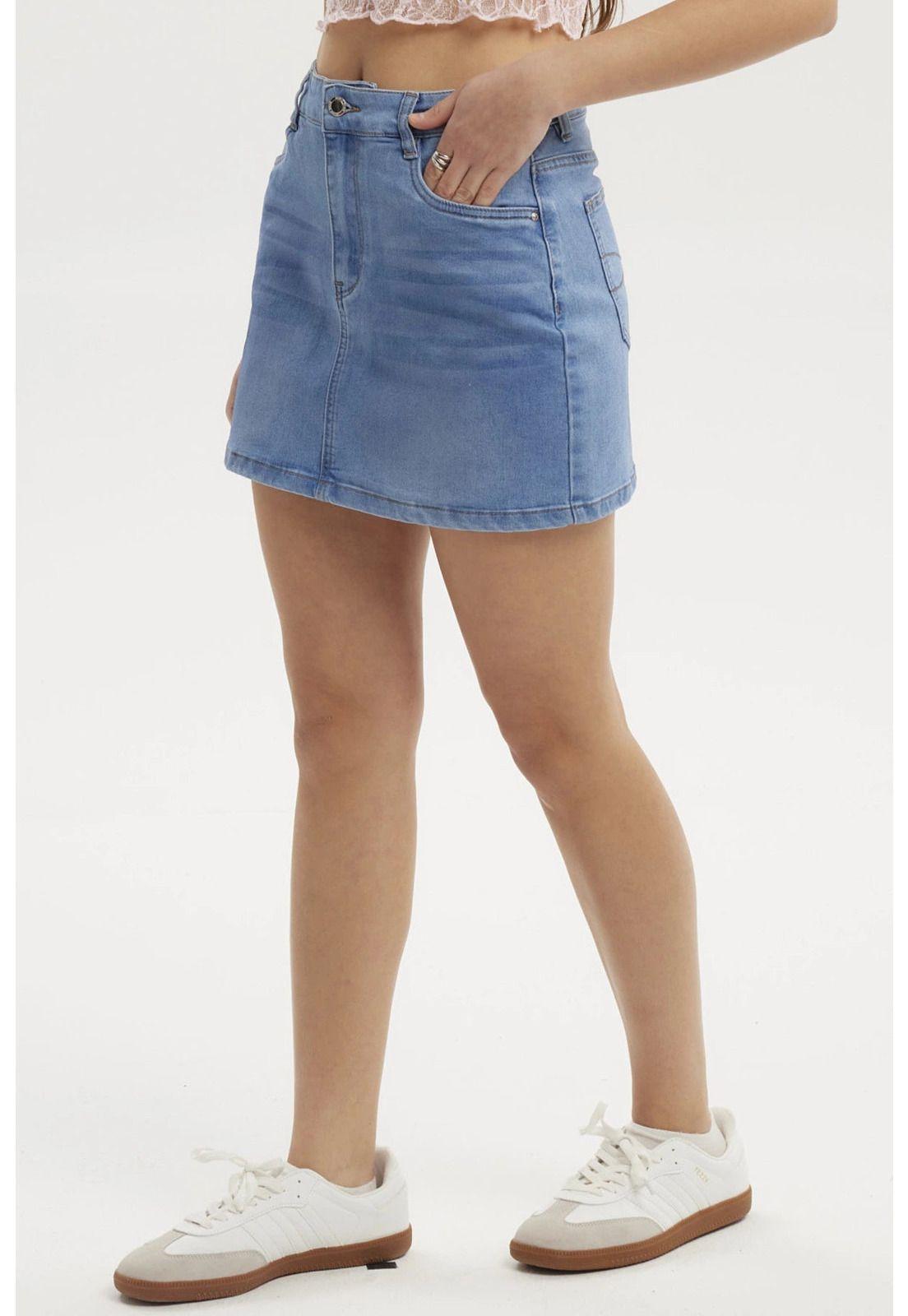 Falda Mujer Clásica Azul-1