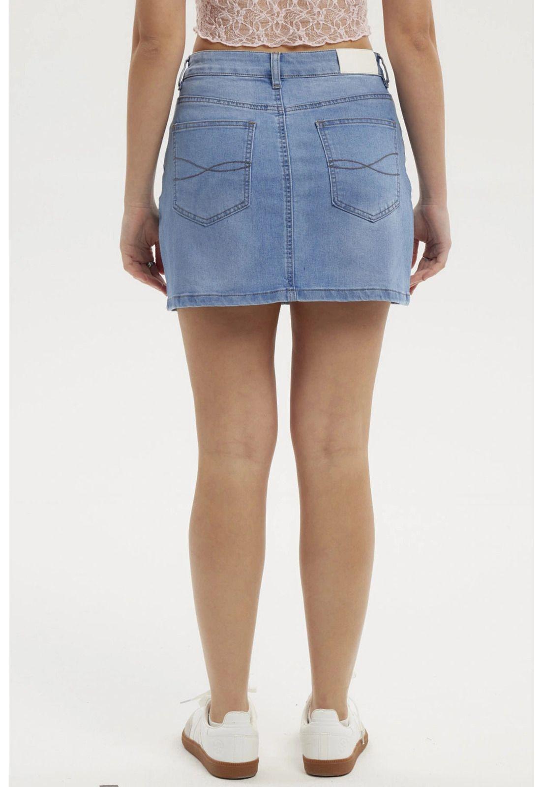 Falda Mujer Clásica Azul-2