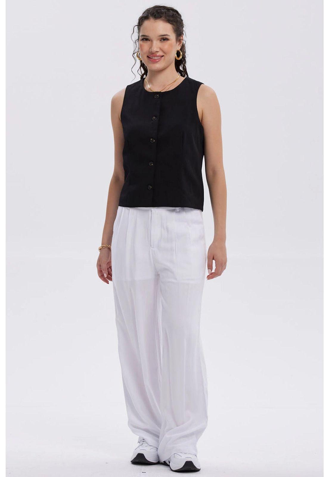 Blazer Mujer Abotonado Negro-3