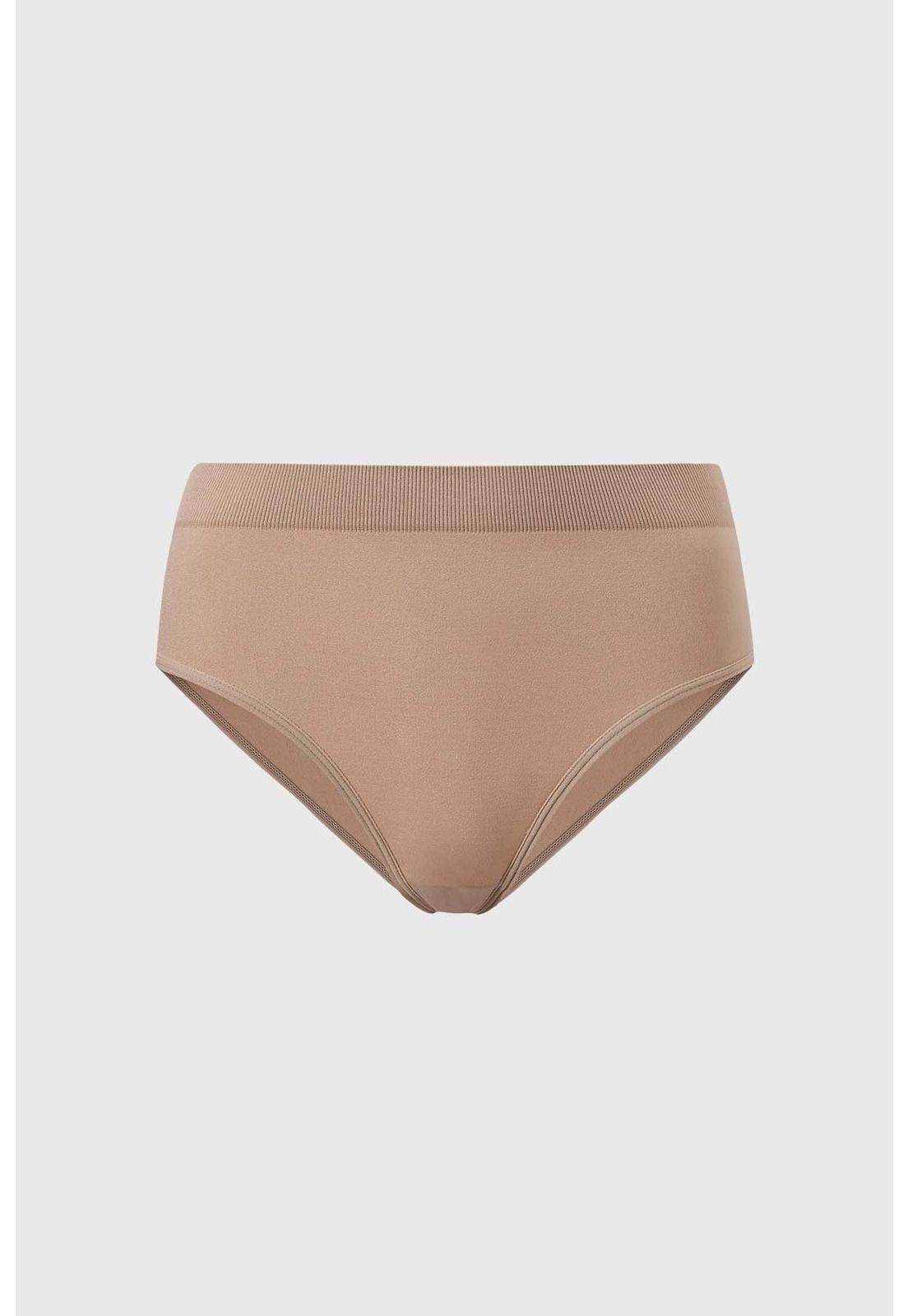 Calzón Mujer Pantaleta Liso Café Claro-0
