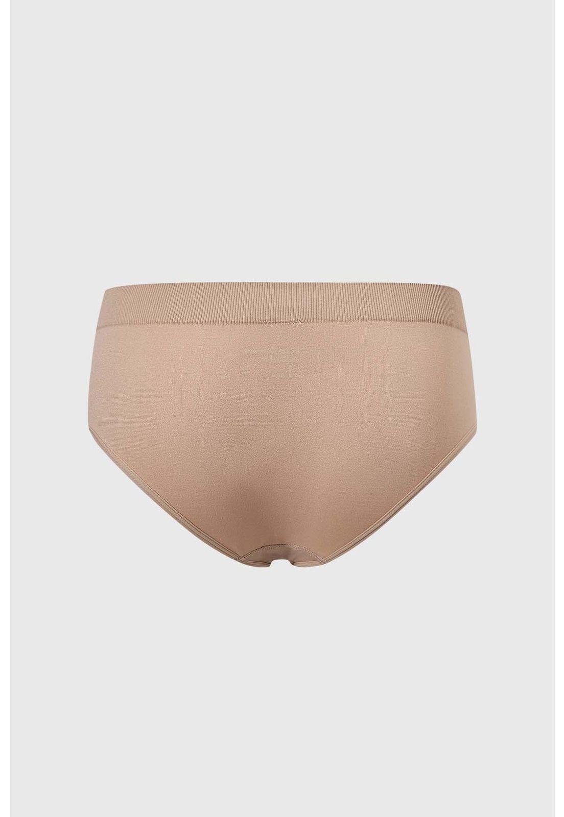 Calzón Mujer Pantaleta Liso Café Claro-1