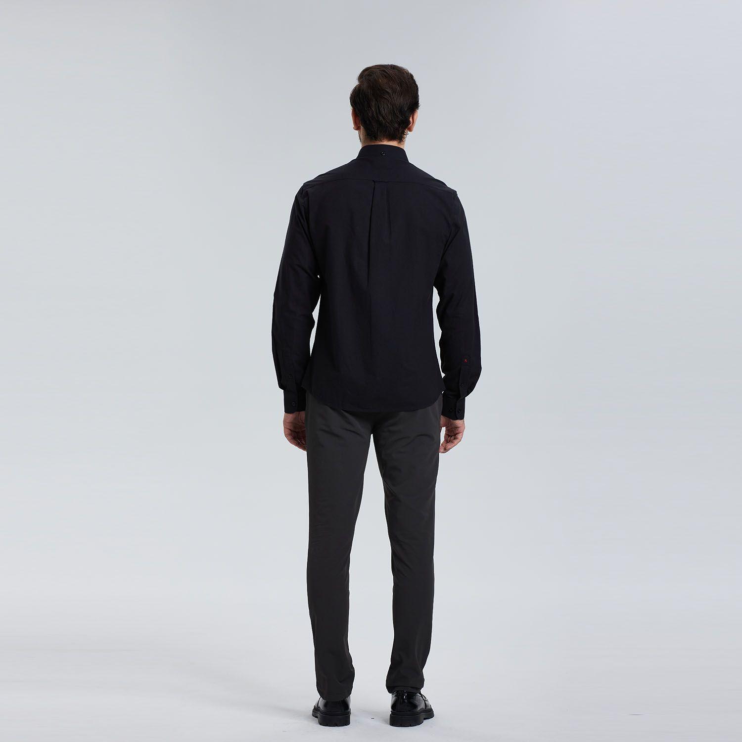 Camisa Oxford Premium Negro Hombre-2