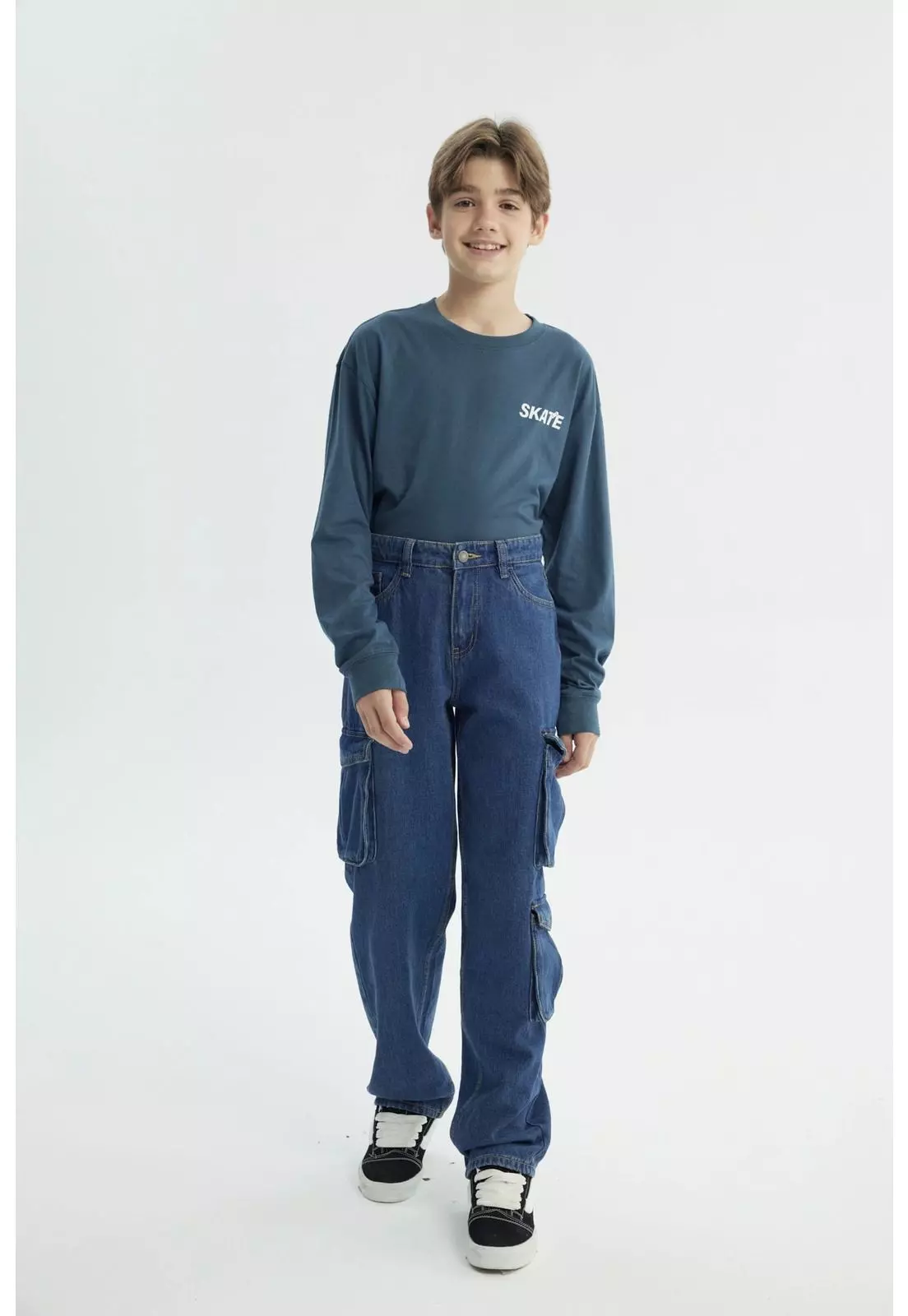 Jeans Niño Baggy Azul - ll-3