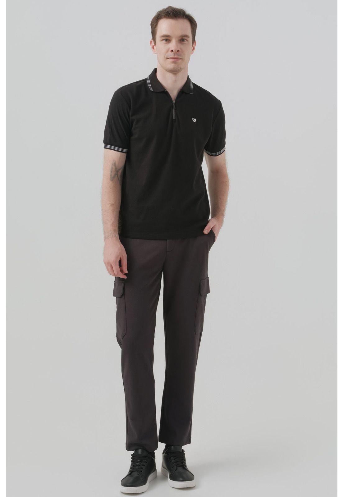 Polera Hombre Regular Negro - X-3