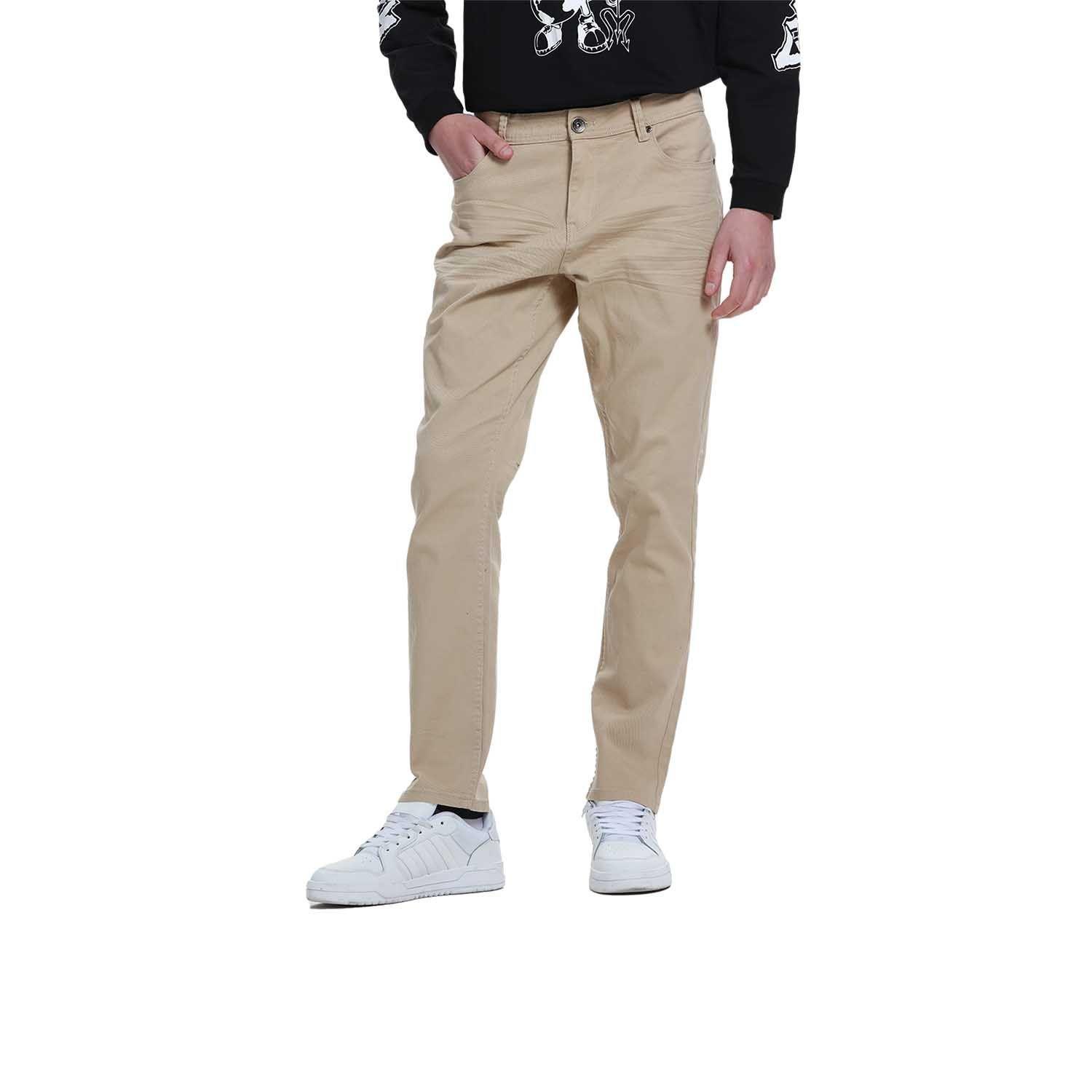 Jeans Hombre Slim Color Beige I-0