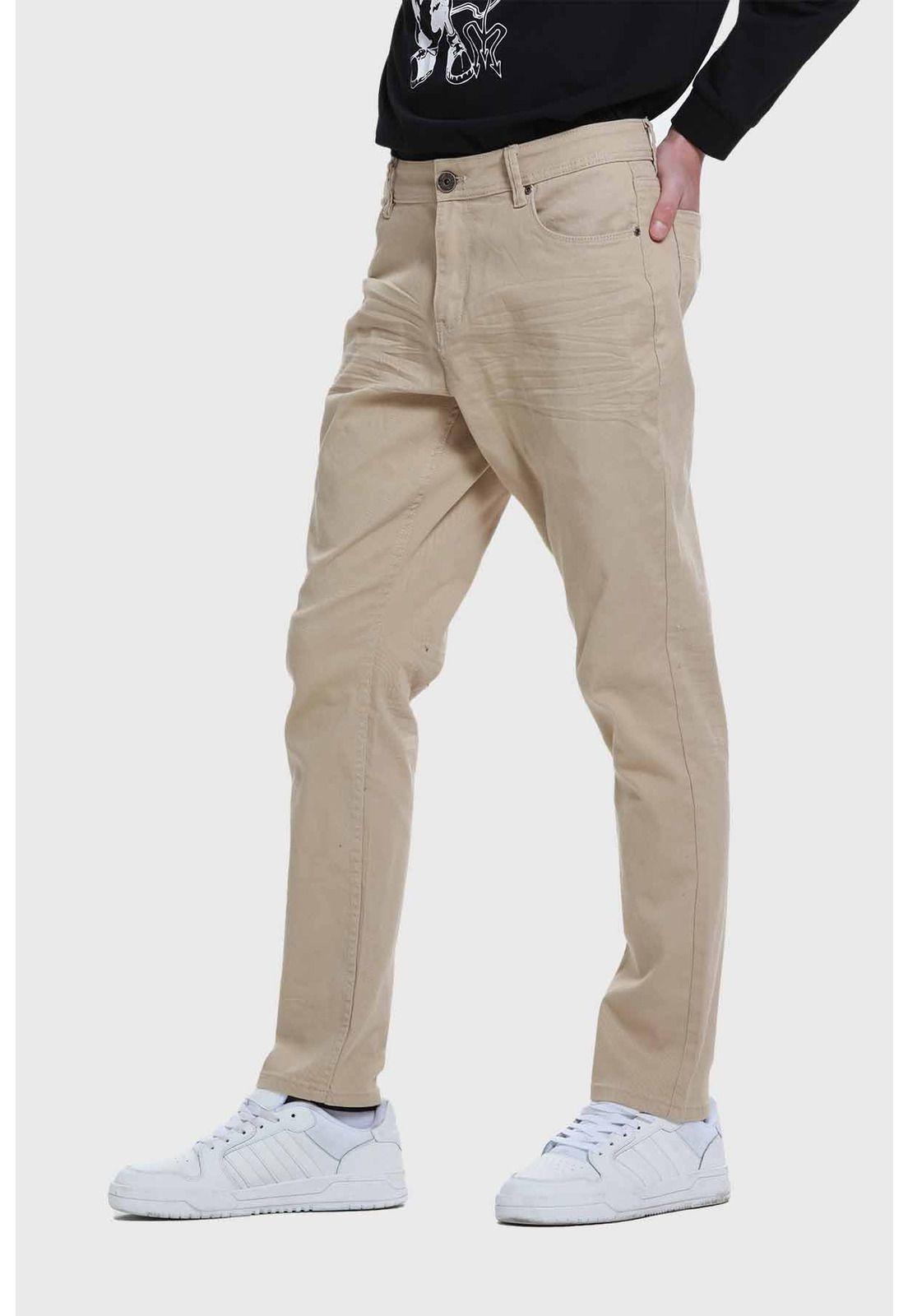 Jeans Hombre Slim Beige - ll-1