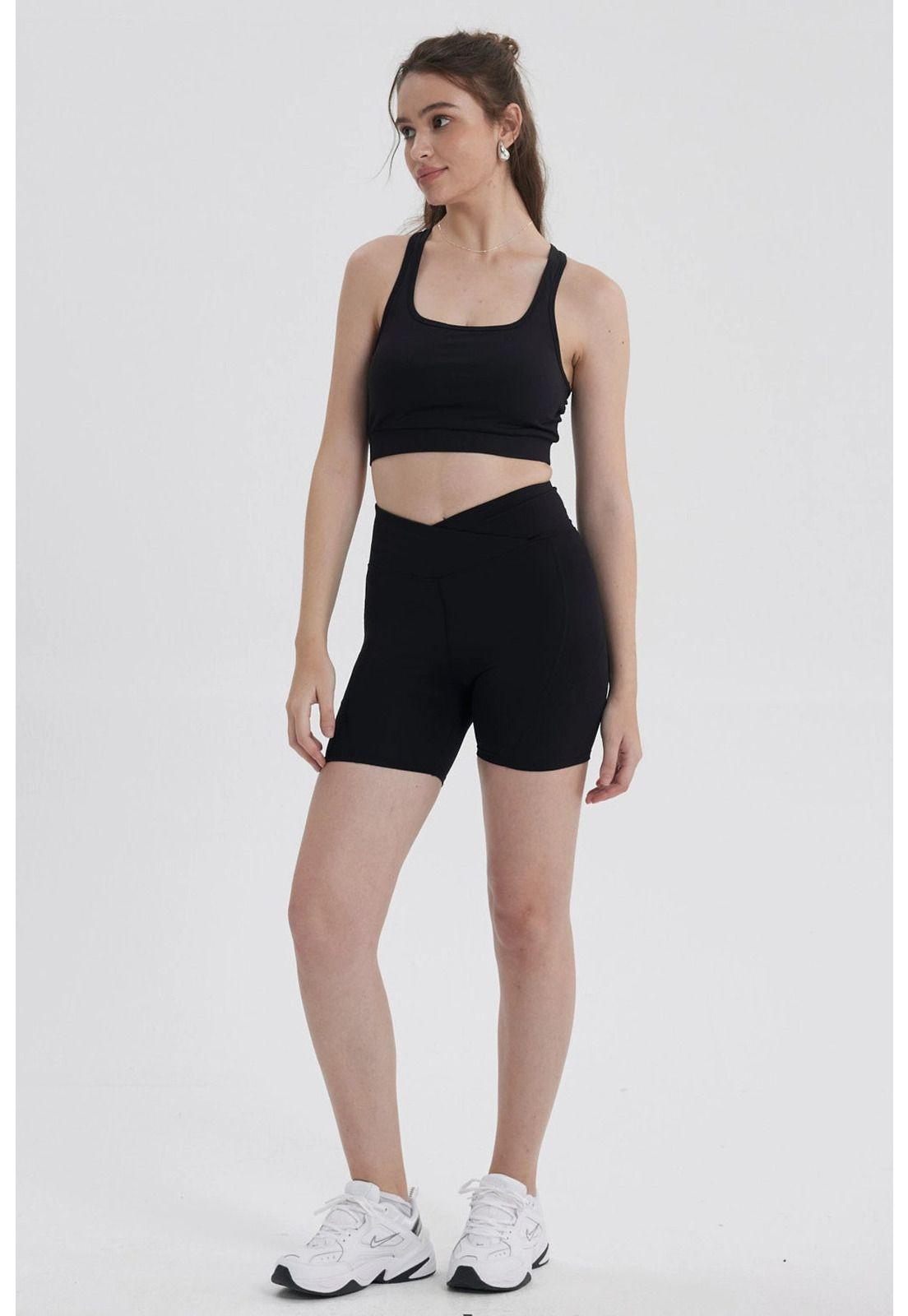 Peto Mujer Cruzado Deporte Negro-3