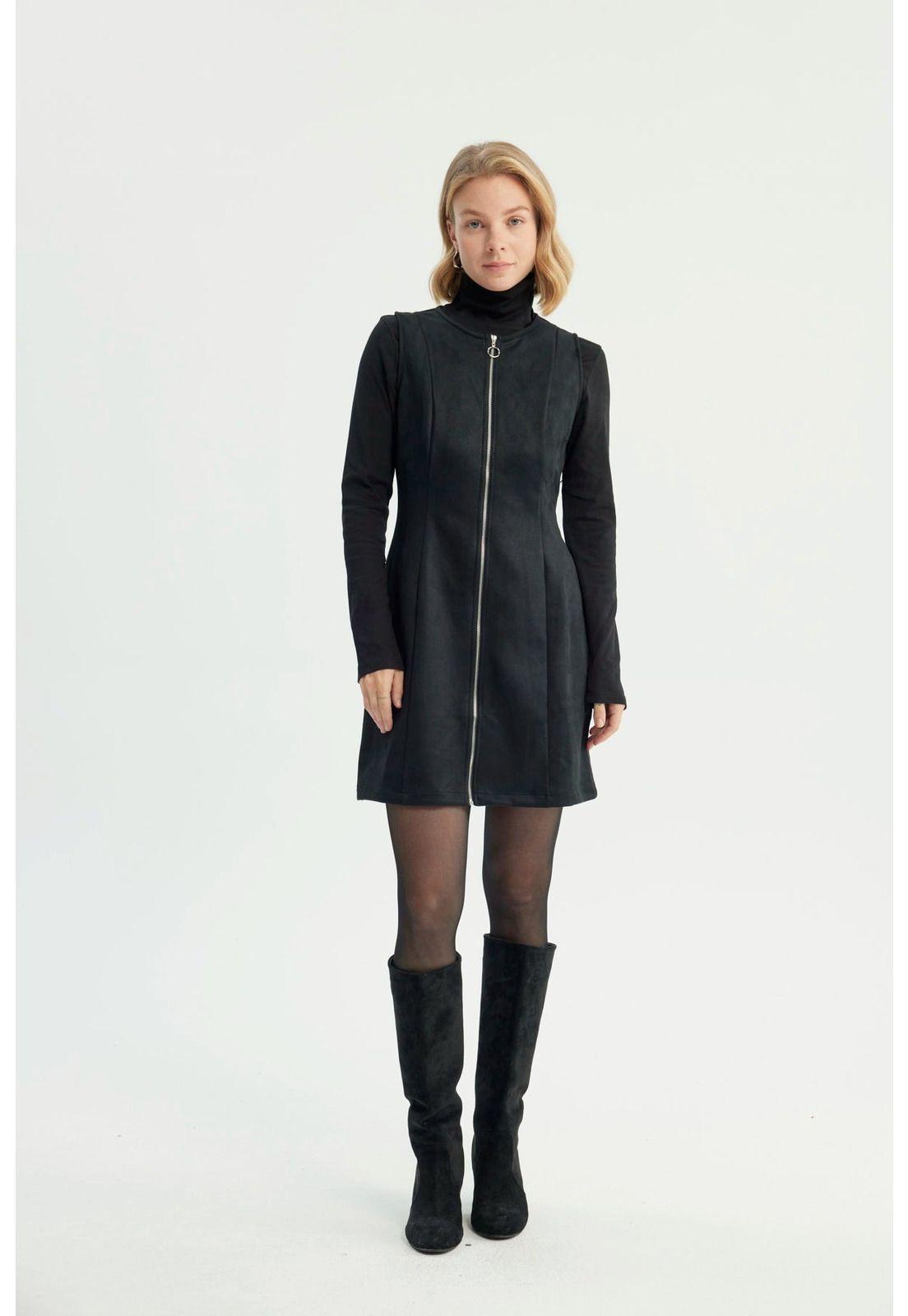 Vestido Mujer Casual Negro-3