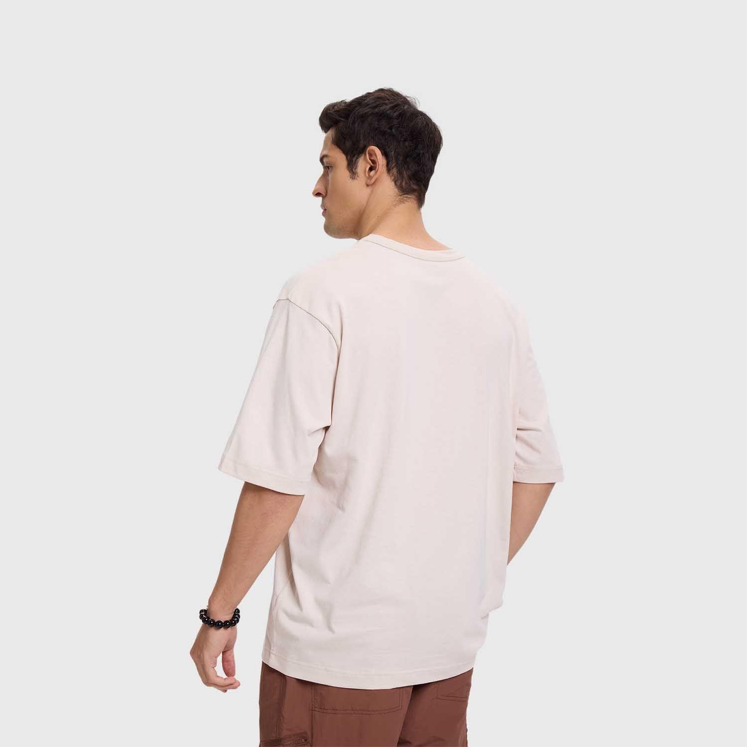 Polera Hombre Print Posicional Beige Fashion's Park-2