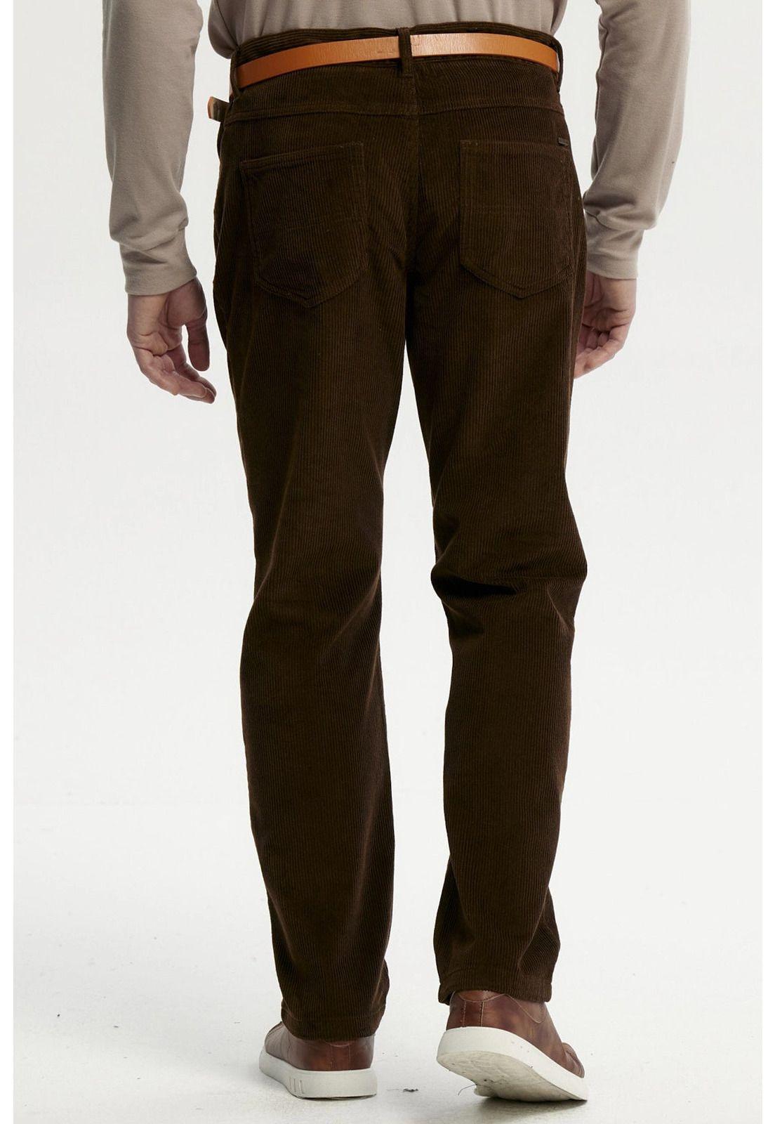 Pantalón Hombre Cotelé Café Oscuro-2