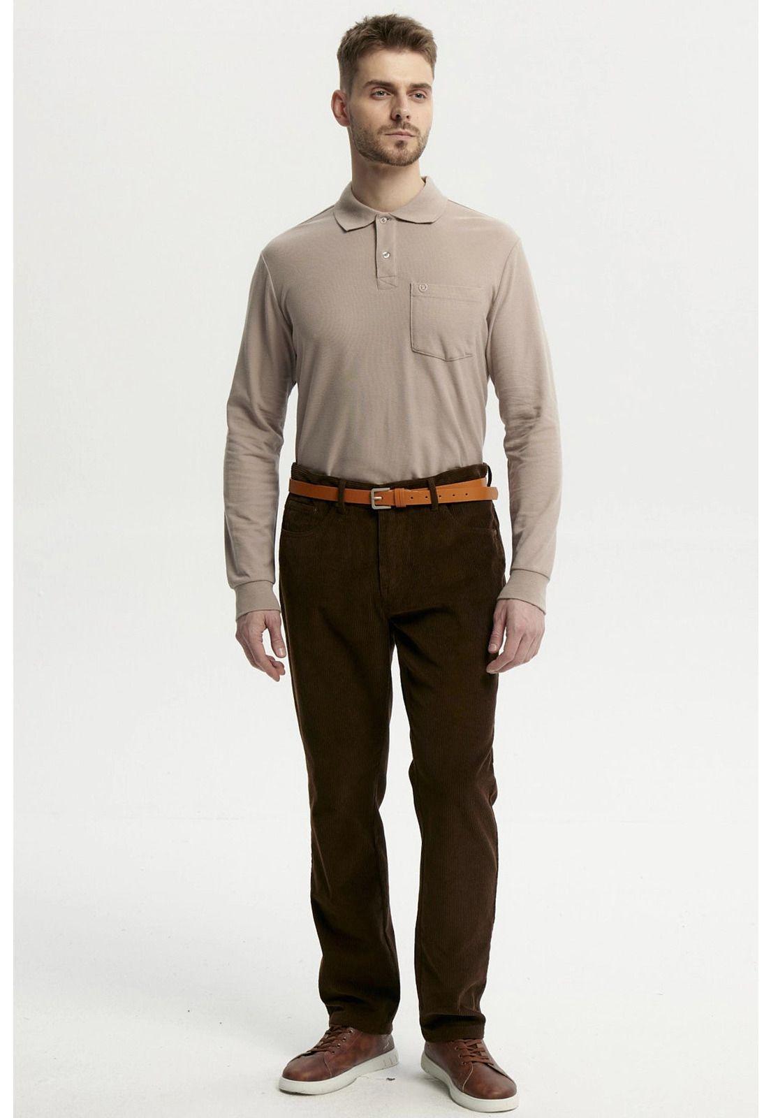 Pantalón Hombre Cotelé Café Oscuro-3