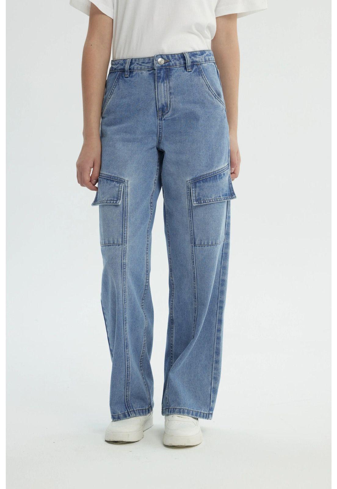 Jeans Niña Wide Leg Azul - XV-0