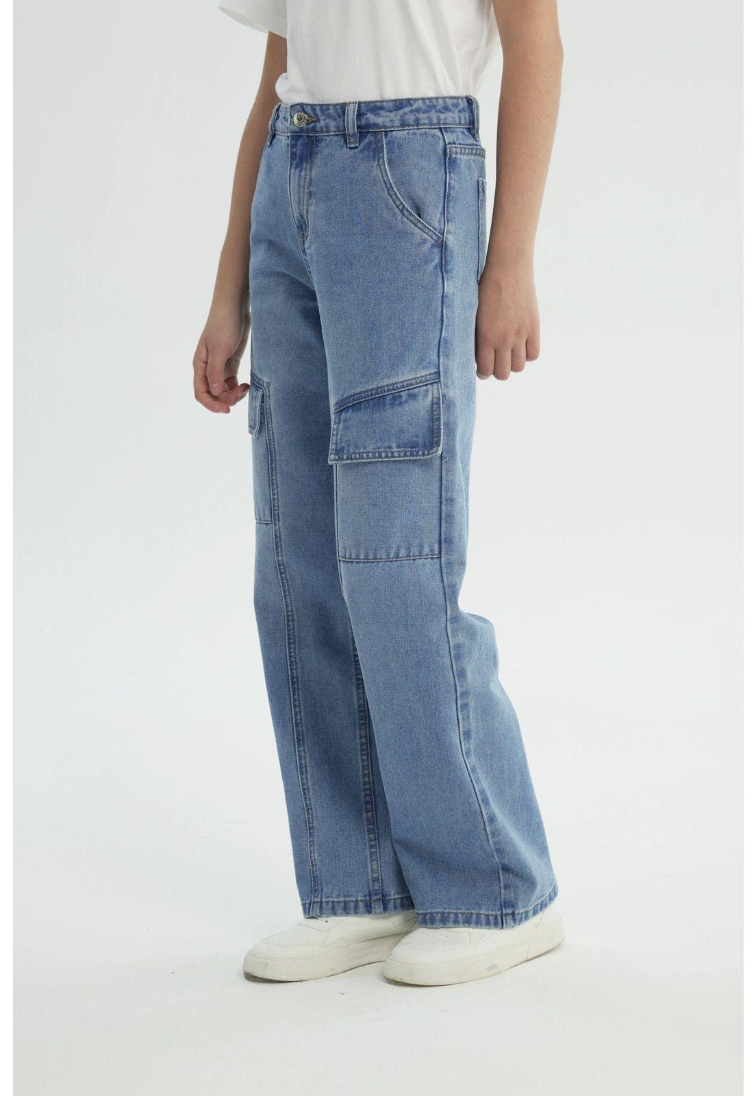 Jeans Niña Wide Leg Azul - XV-1