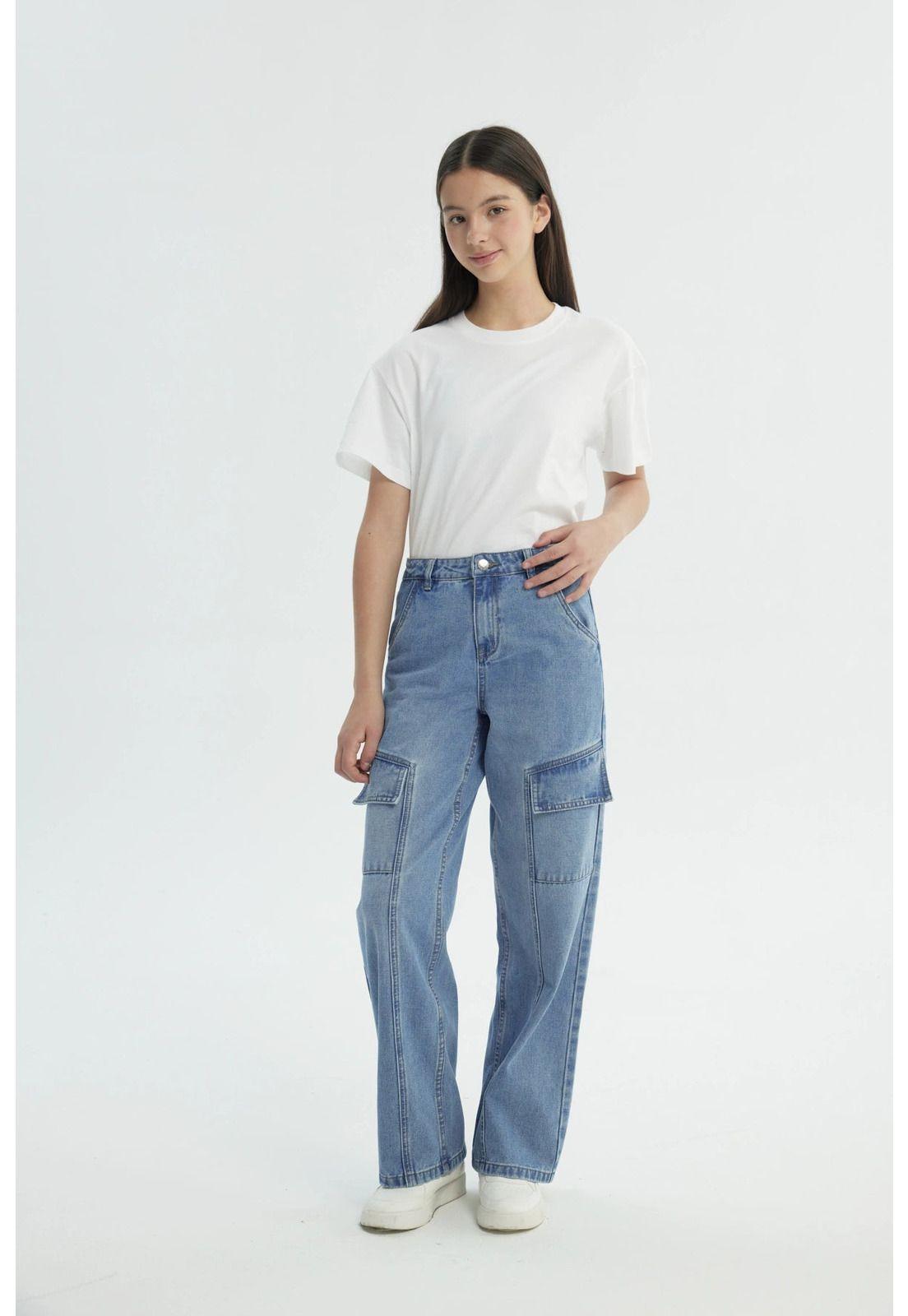 Jeans Niña Wide Leg Azul - XV-3