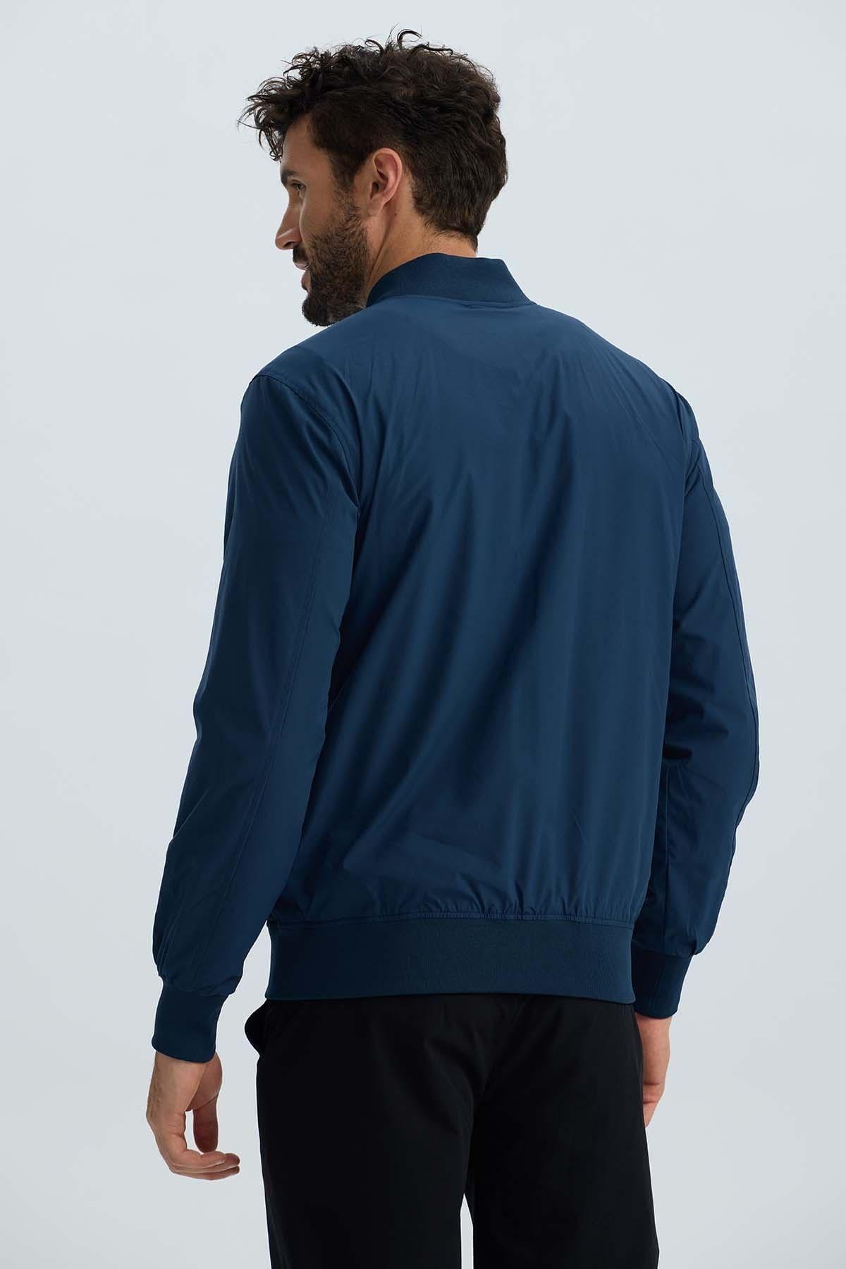 Chaqueta Hombre Bomber Azul Marino-2