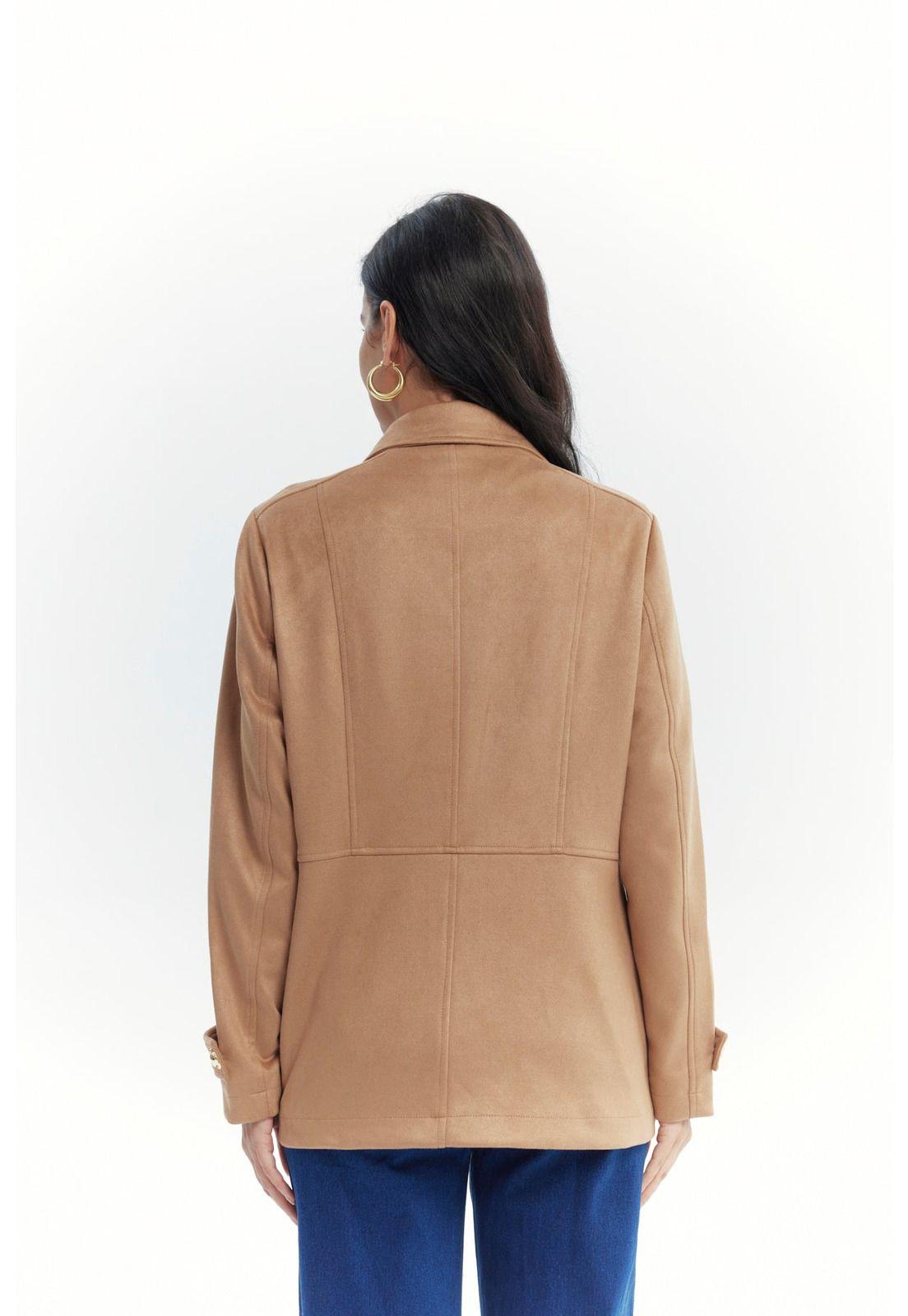 Chaqueta Mujer Slim Camel - lll-2