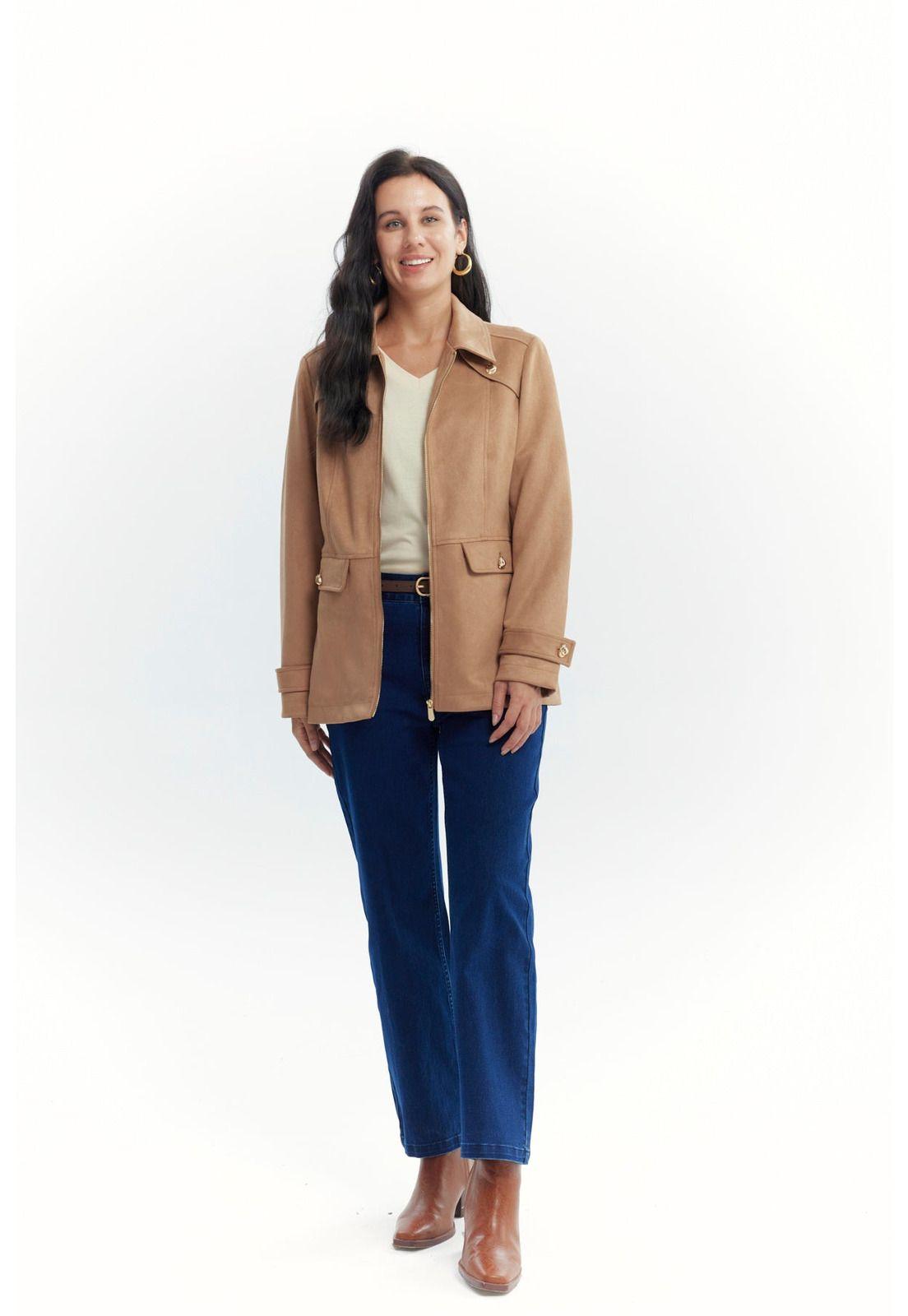 Chaqueta Mujer Slim Camel - lll-3