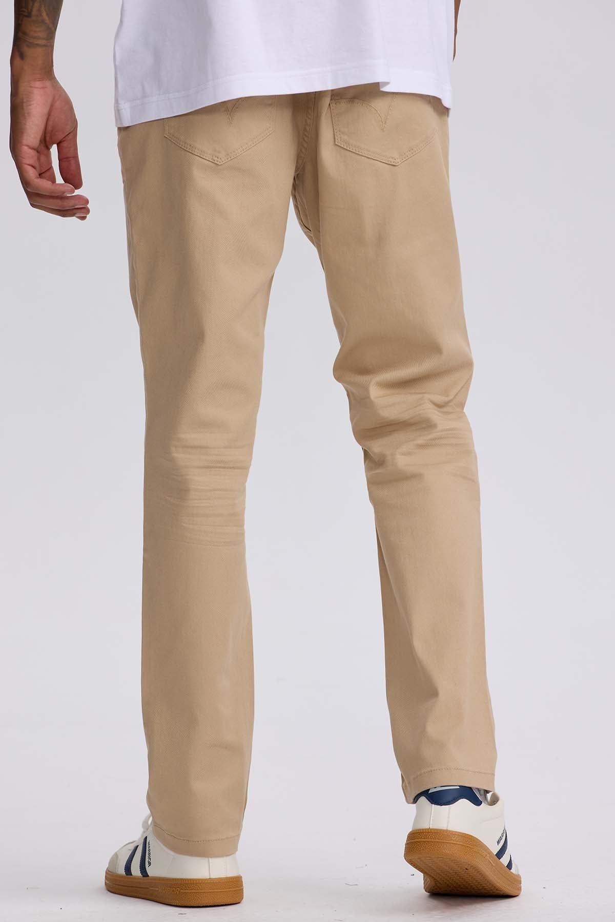 Jeans Hombre Slim Color Beige-2