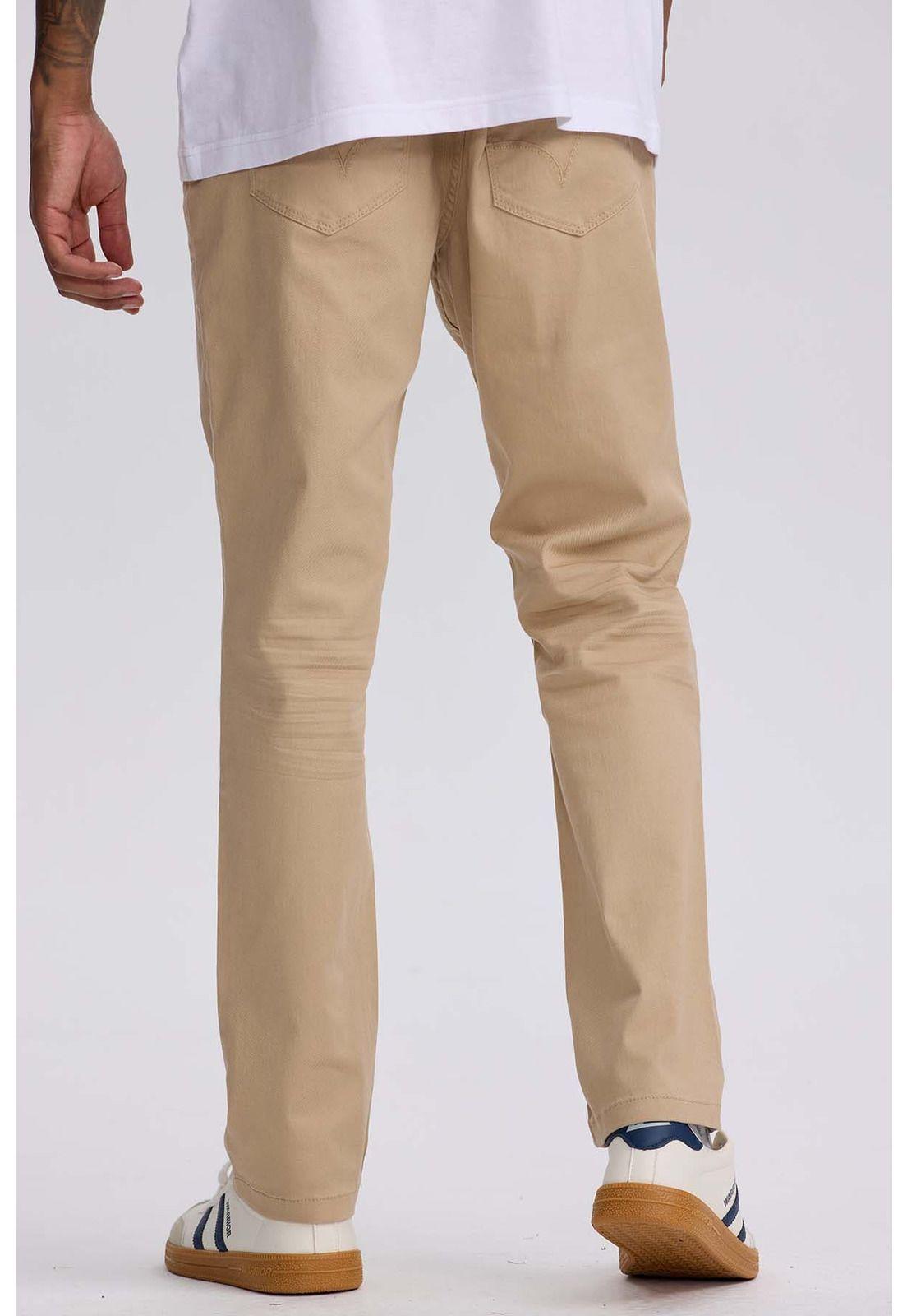Jeans Hombre Slim Color Beige-2