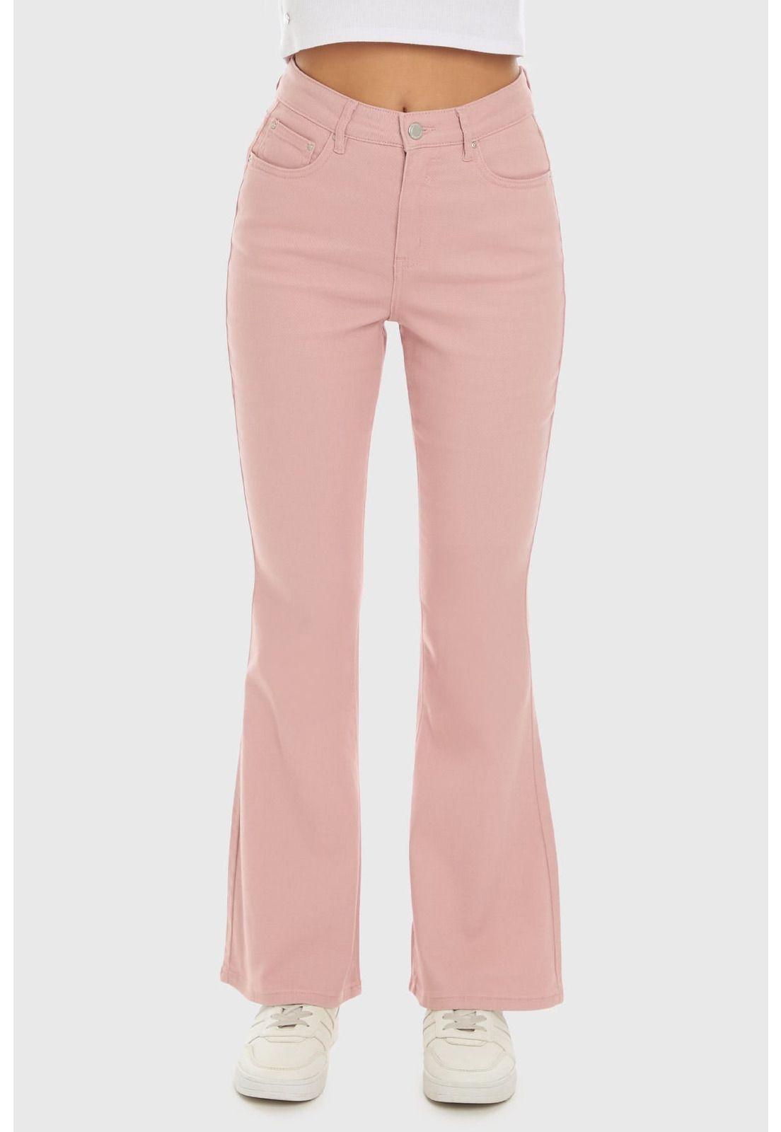 Jeans Mujer Flare Marsala-0