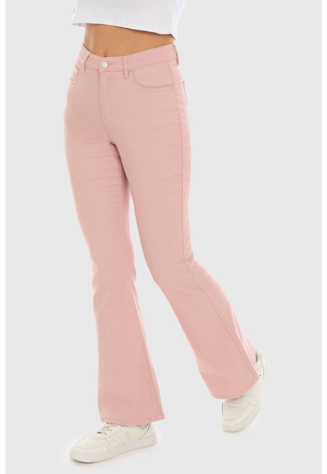 Jeans Mujer Flare Marsala-1