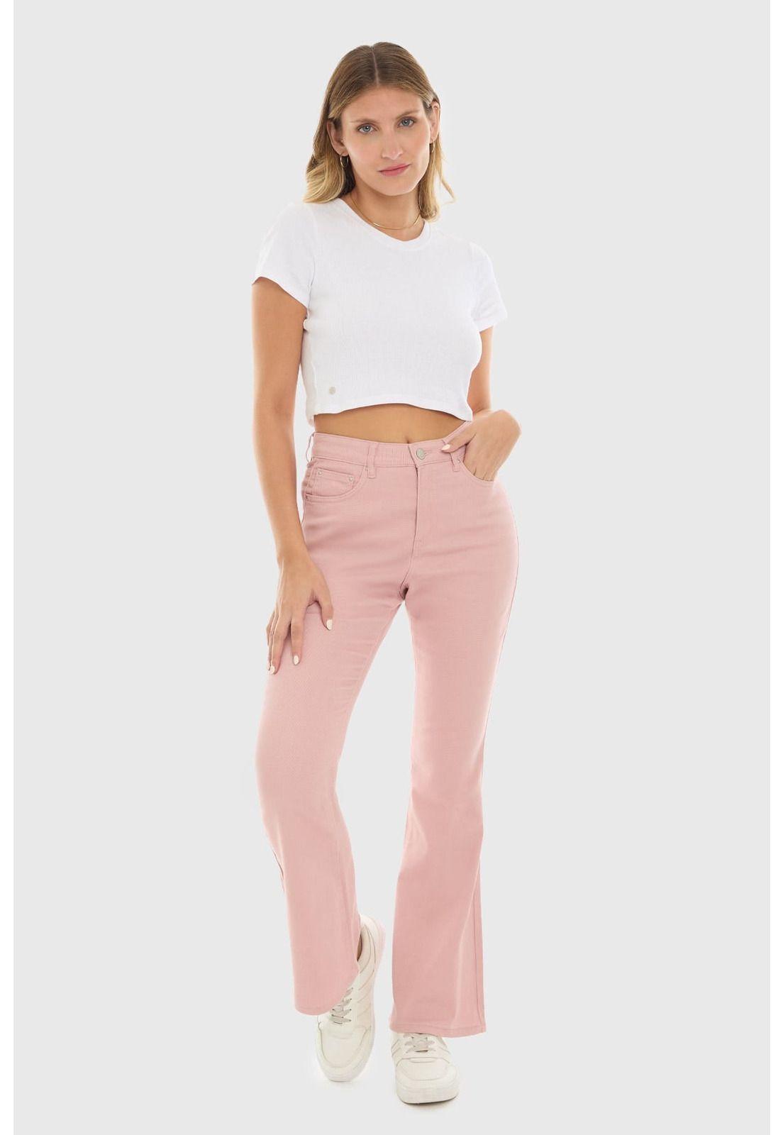 Jeans Mujer Flare Marsala-3