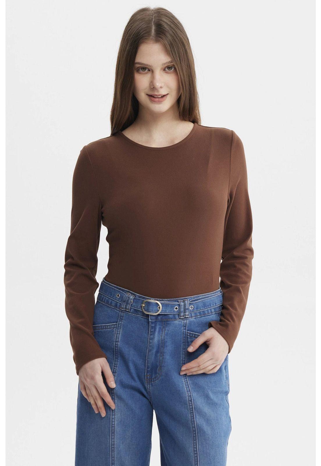 Polera Mujer Body Café Oscuro-0