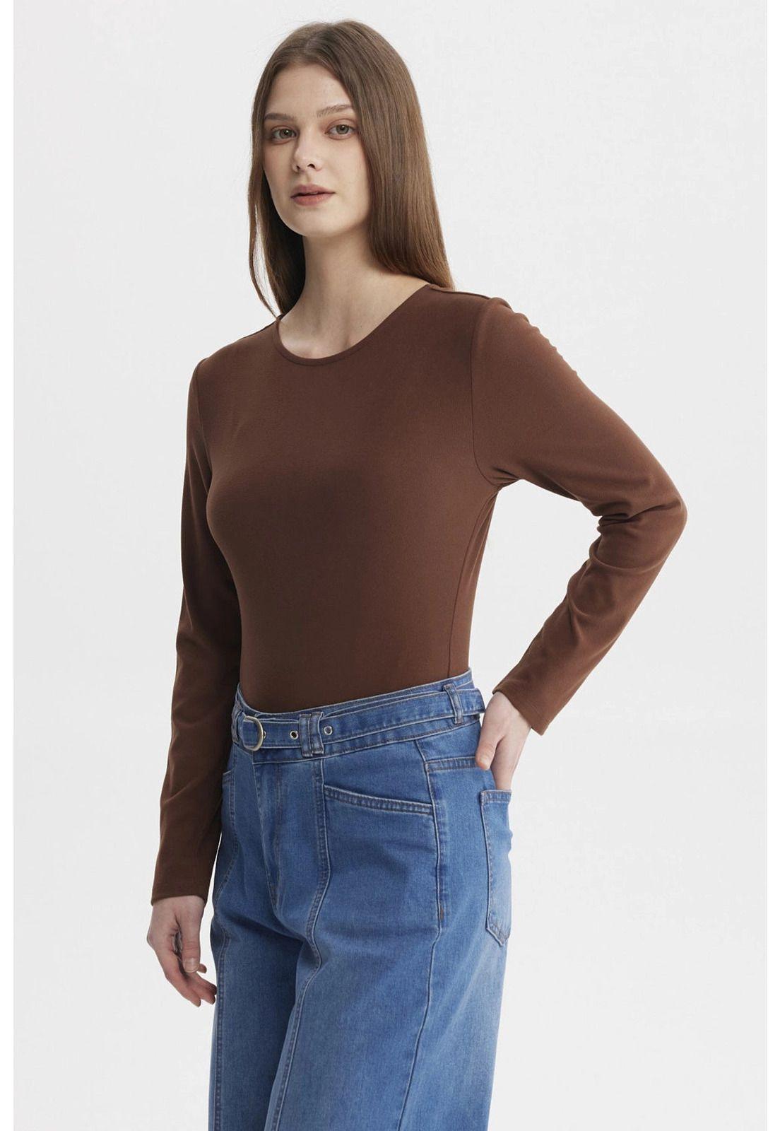 Polera Mujer Body Café Oscuro-1