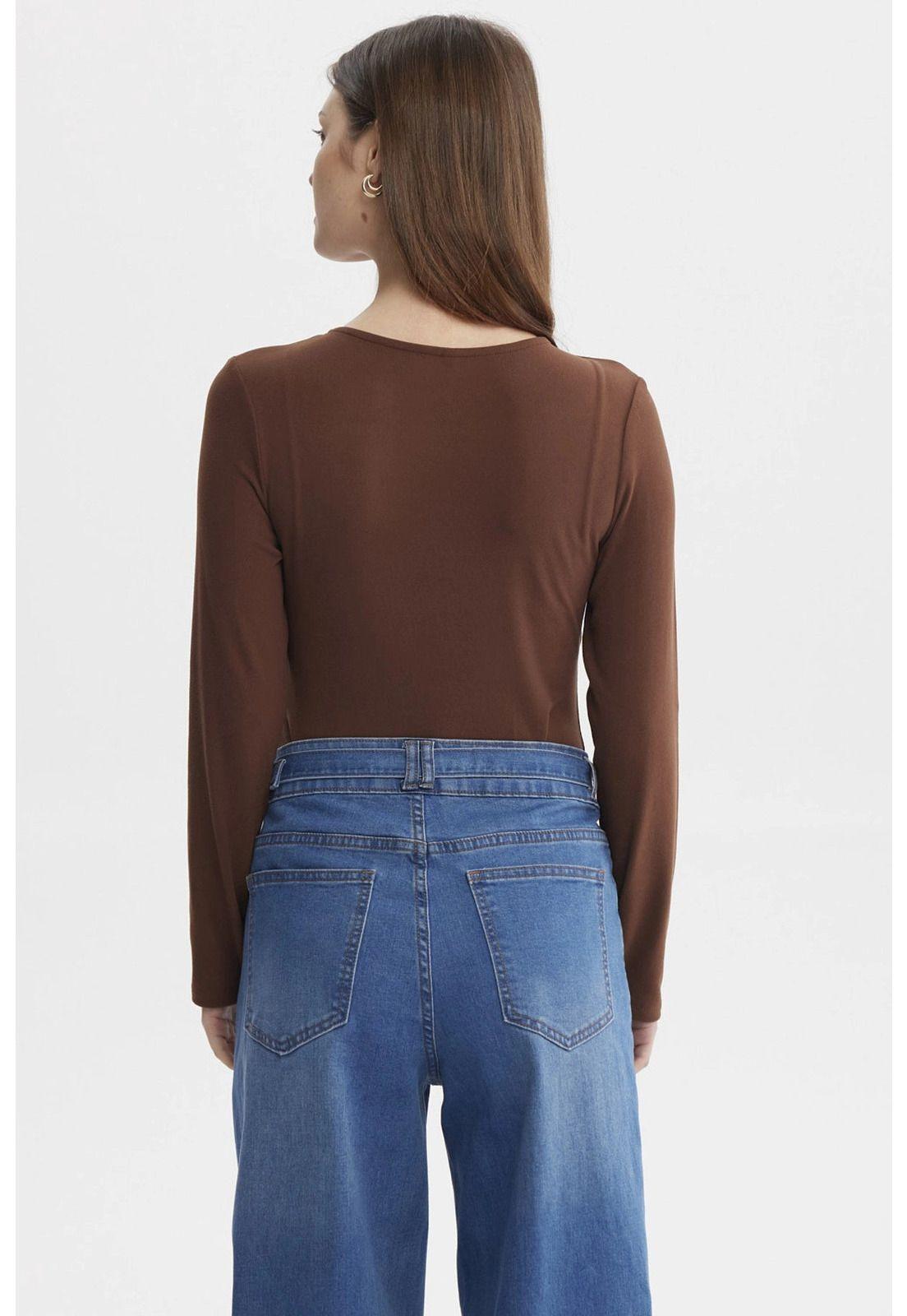 Polera Mujer Body Café Oscuro-2