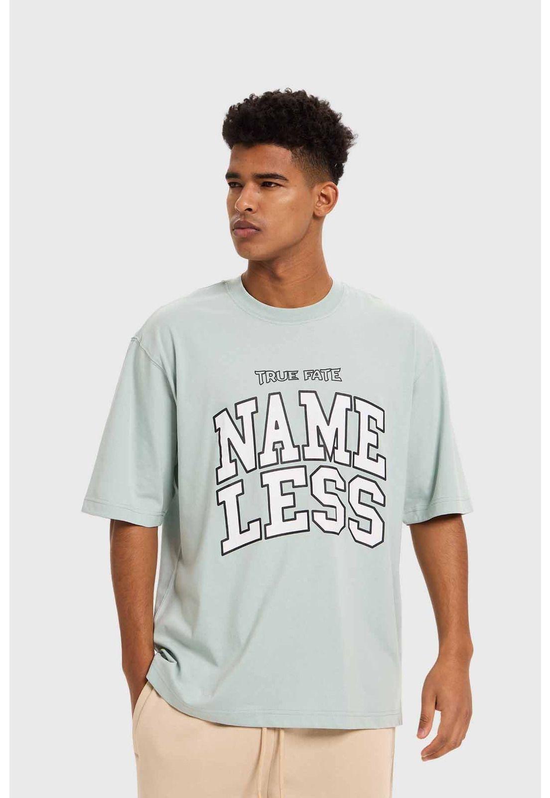 Polera Hombre Print College Verde - ll-1