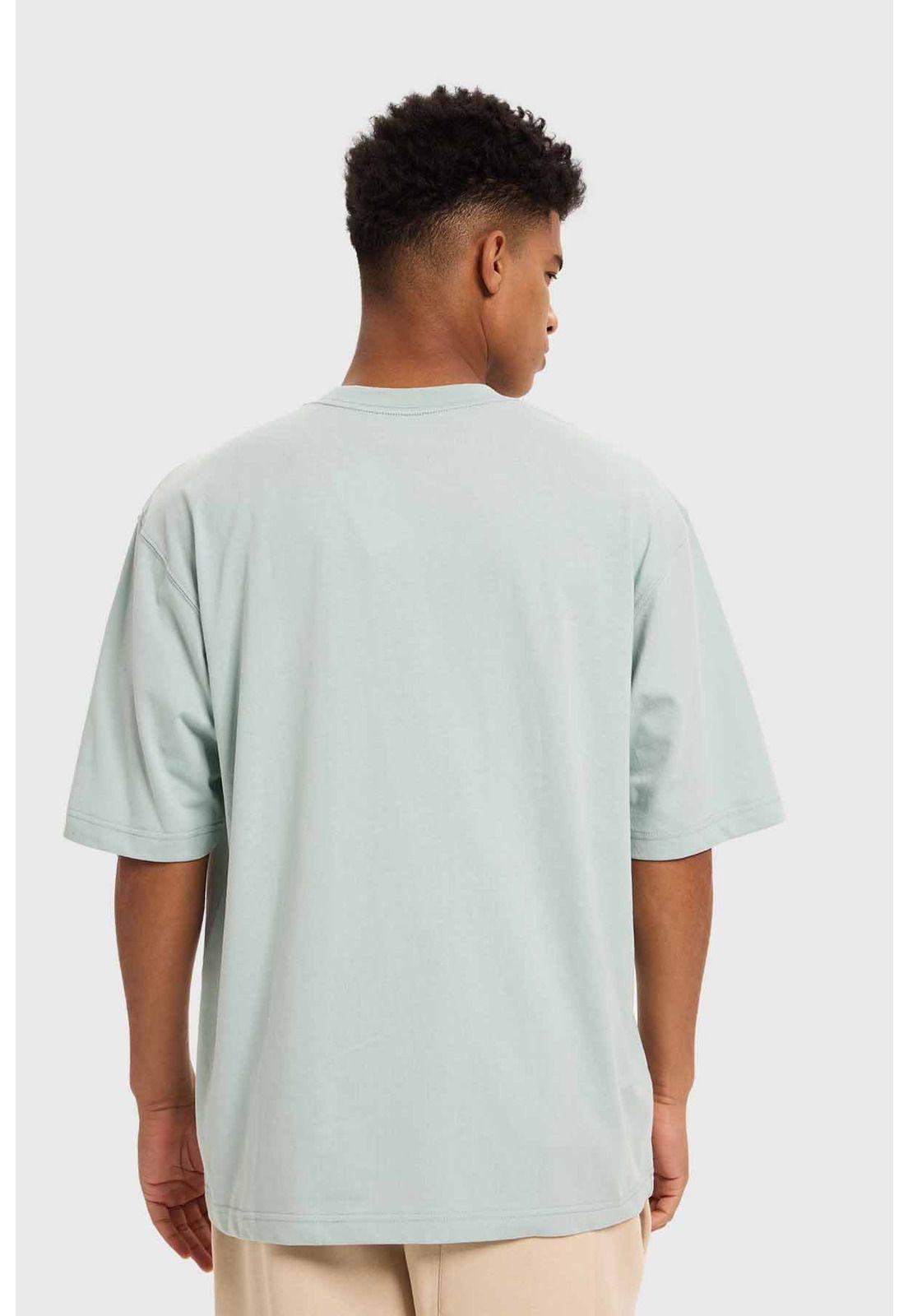 Polera Hombre Print College Verde - ll-2