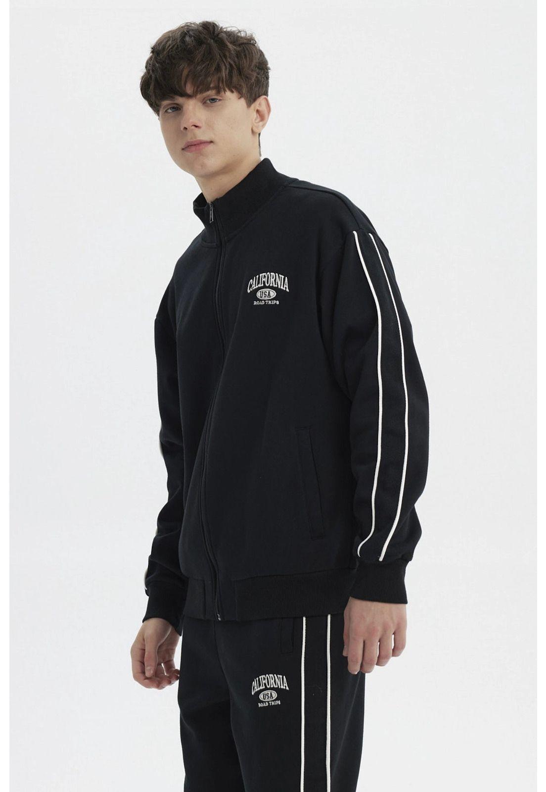 Polerón Hombre Slim Negro - Vl-1