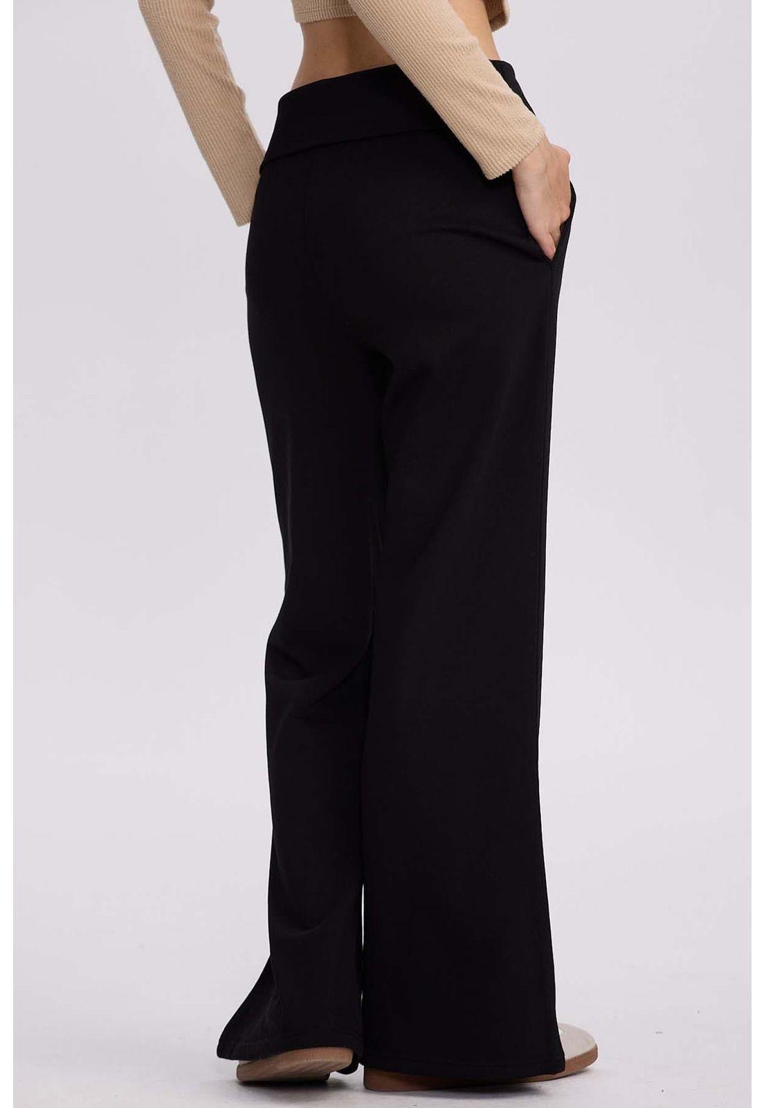 Pantalón Buzo Mujer Pretina Negro-2