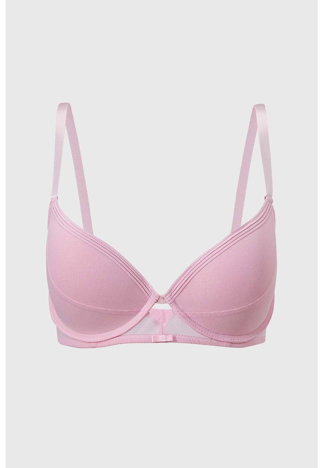 Sostén Mujer Señora Encaje Palo Rosa-0