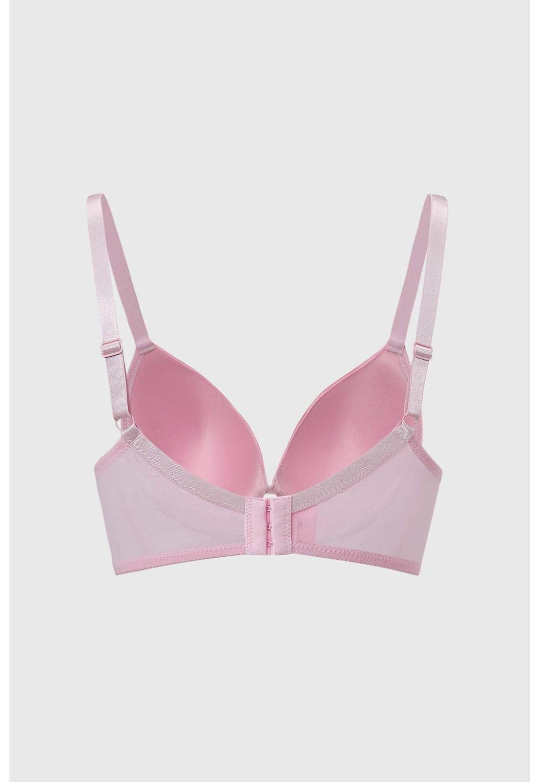Sostén Mujer Señora Encaje Palo Rosa-1