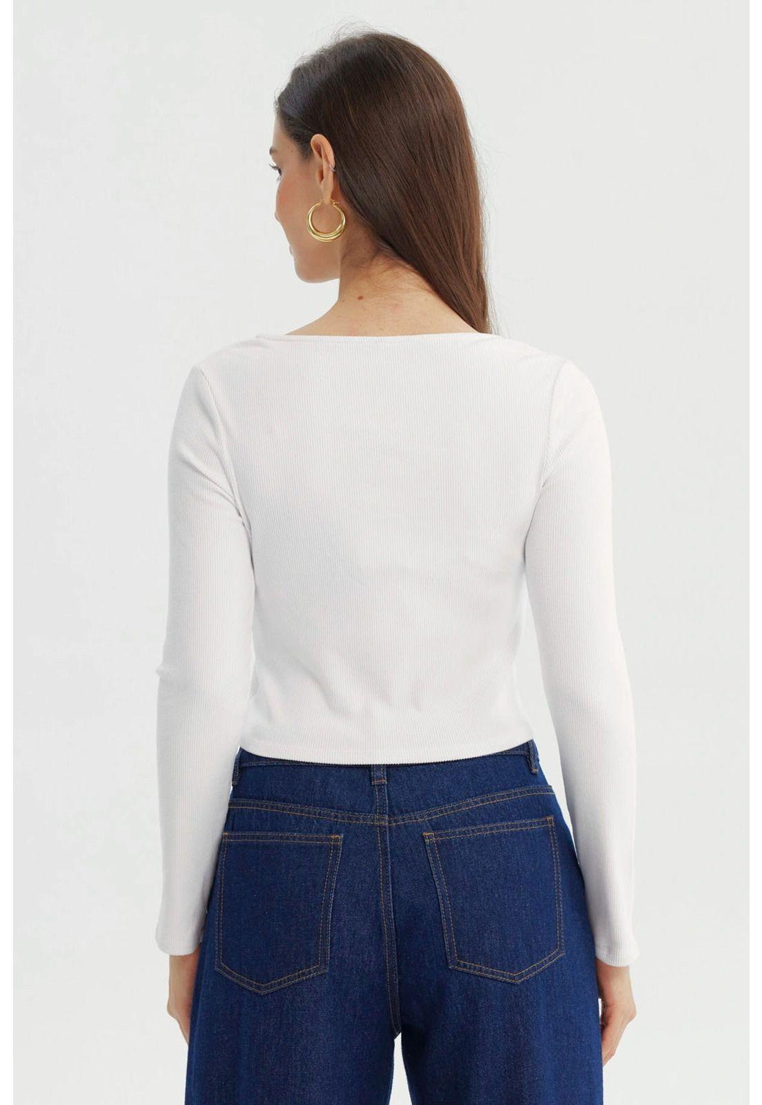 Polera Mujer Ajustado Blanco - lll-2