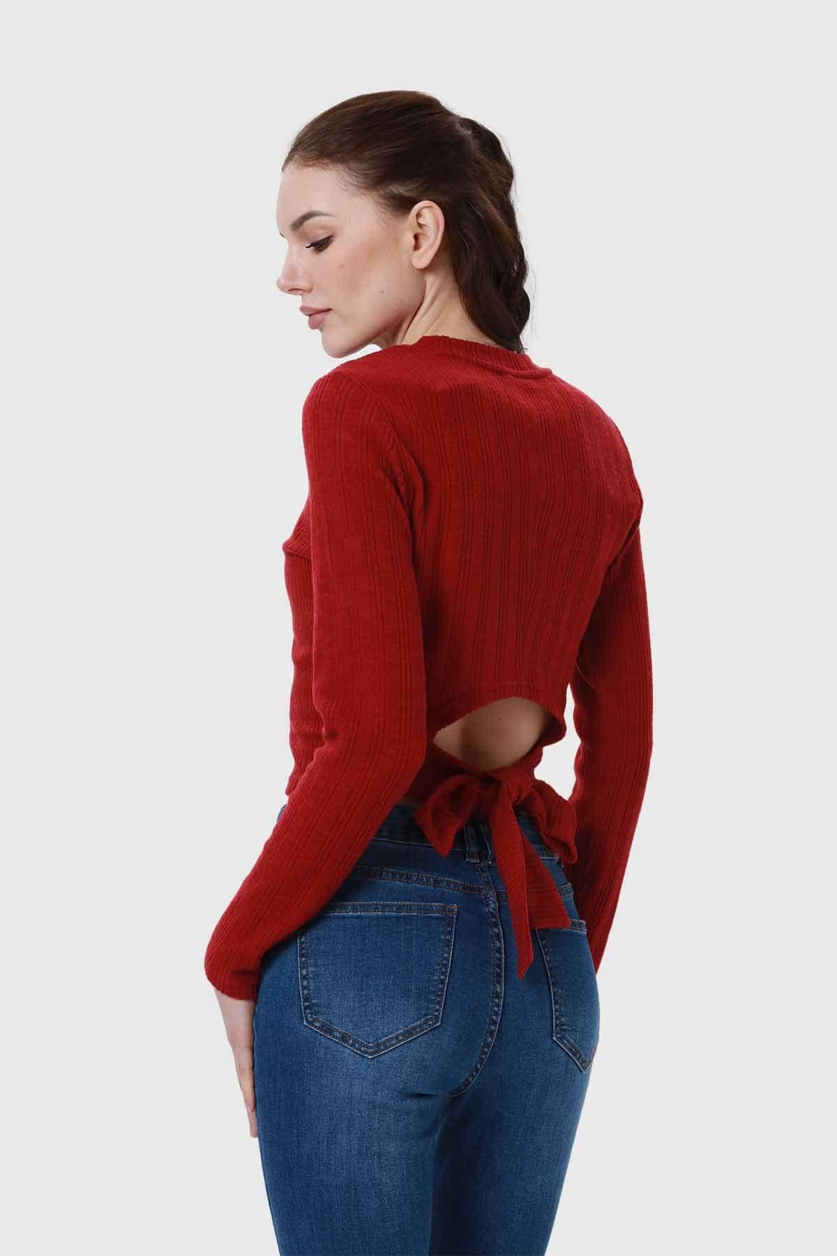 Sweater Mujer Detalle Rojo-2