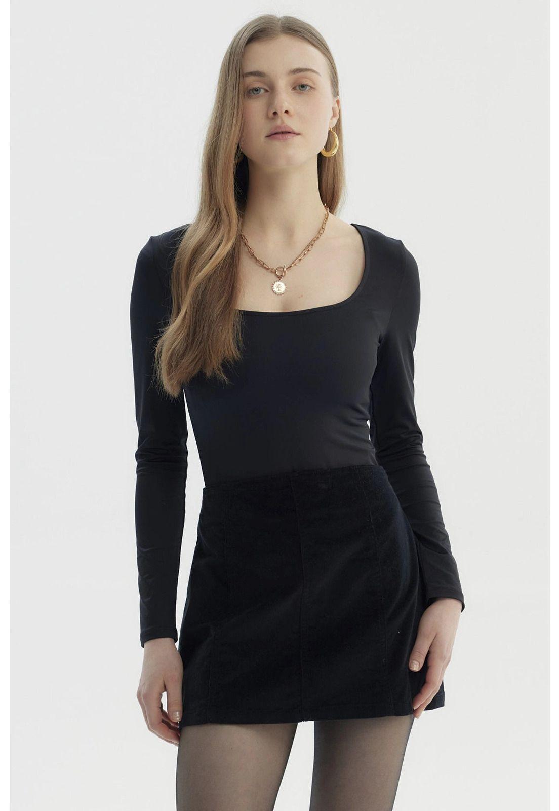 Polera Mujer Ajustado Negro - Xlll-0