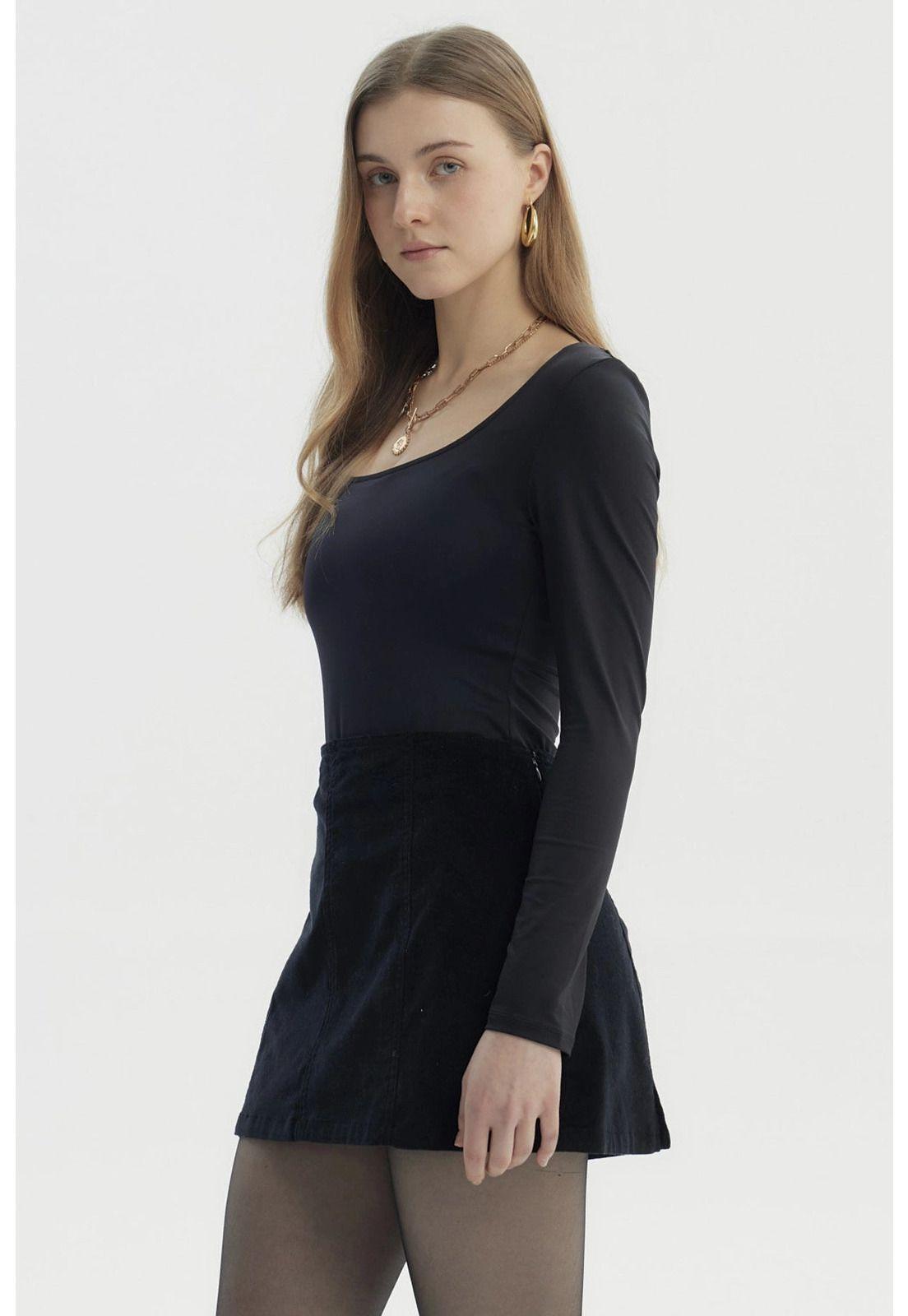 Polera Mujer Ajustado Negro - Xlll-1