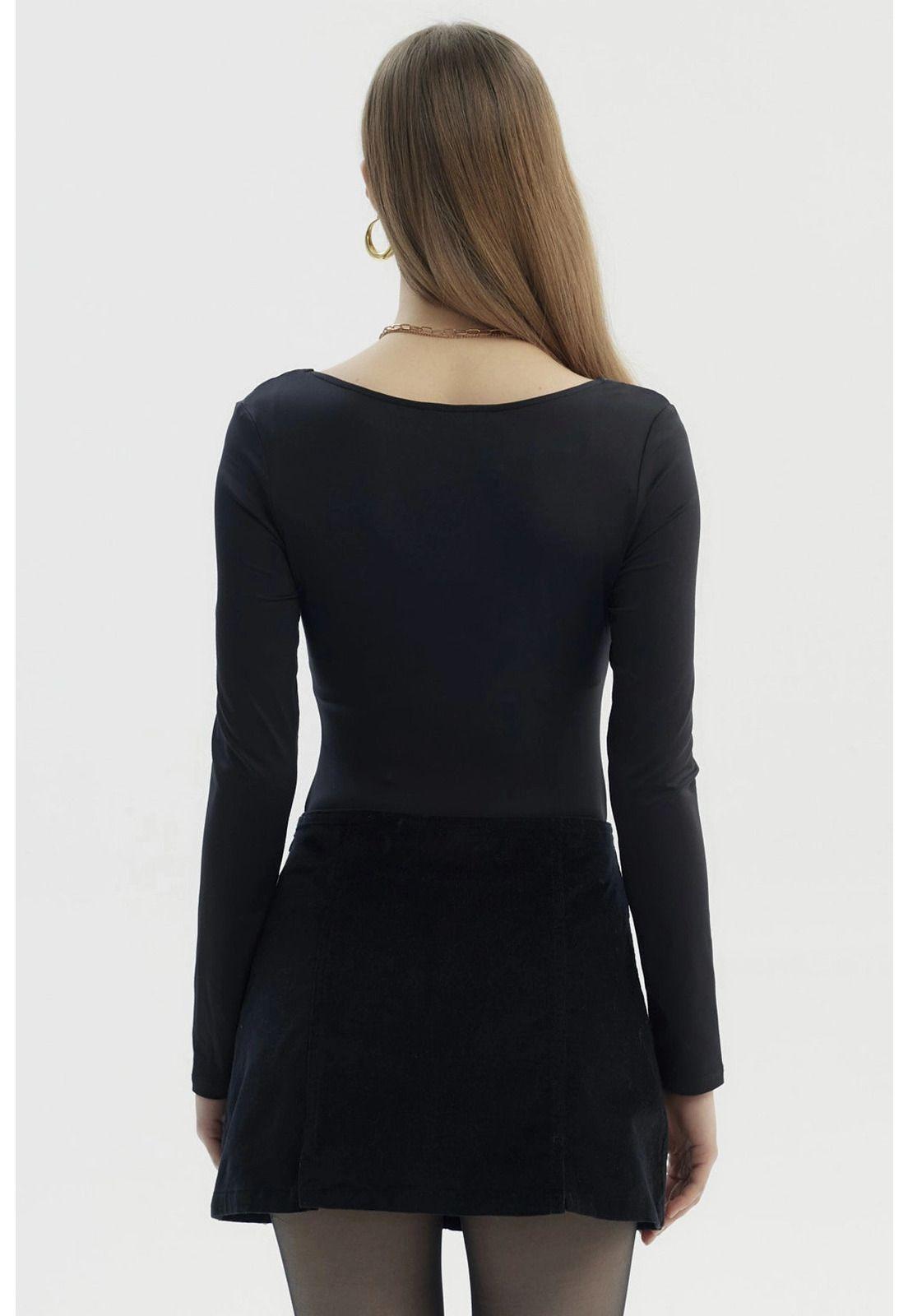 Polera Mujer Ajustado Negro - Xlll-2